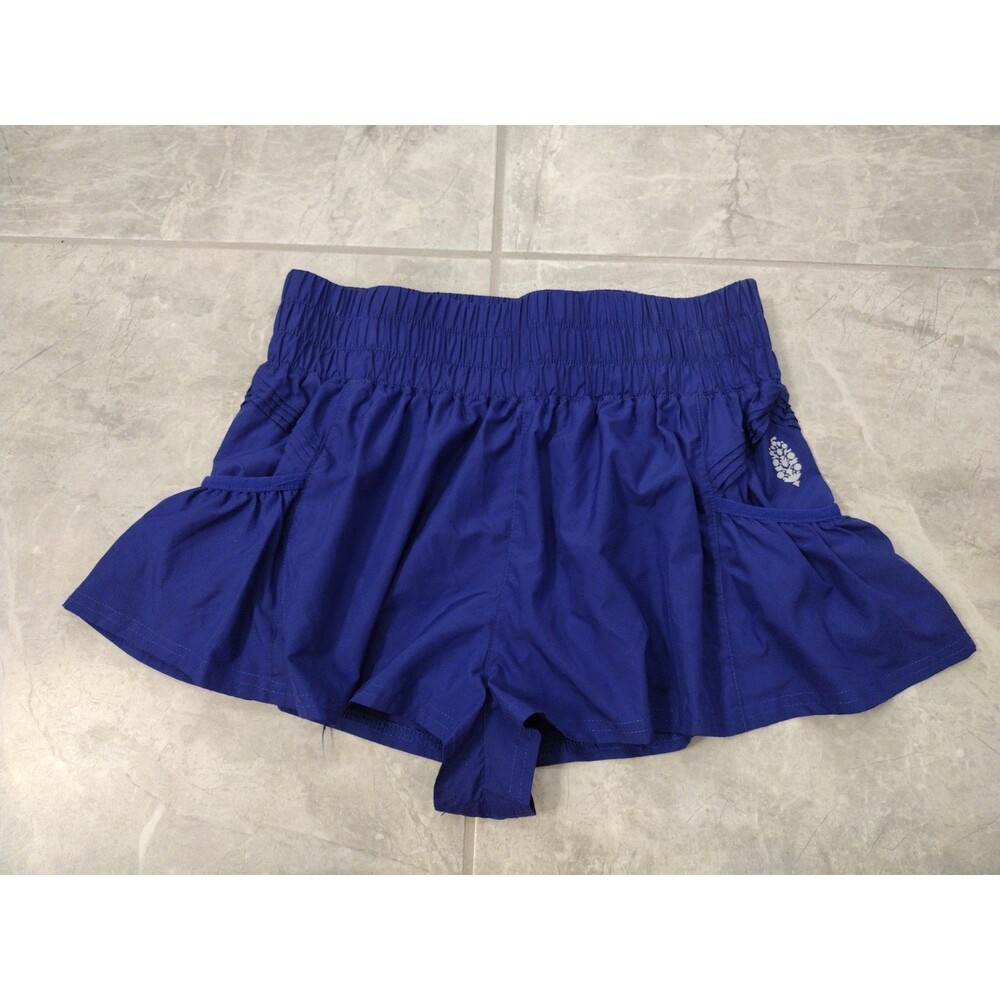 FREE PEOPLE Women's Movement dark blue purple Get Your Flirt on Shorts - size S